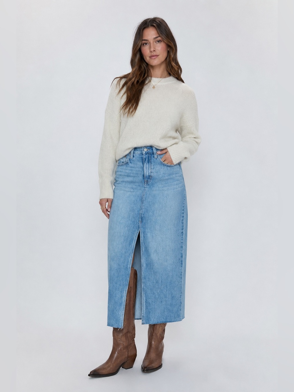 Pistola ALICE Denim MIDI SKIRT - BROOKLYN Sz 25